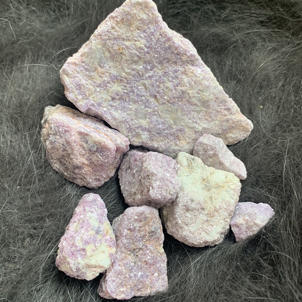 Rough Lepidolite Stone Bundle